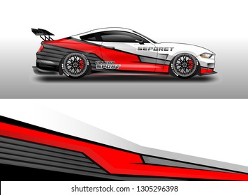 Wrap car racing designs vector . Used all type car truck and cargo van decal . Background designs for cars .