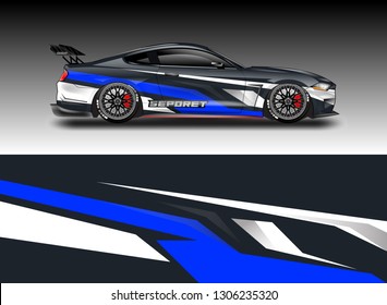 Wrap car racing designs vector . Background designs decal .