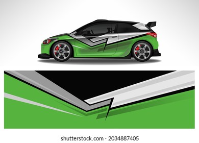 Wrap car vector design decal. Graphic abstract line racing background design for vehicle, race car, rally, adventure livery camouflage.