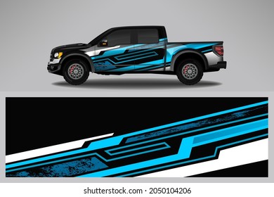 Wrap car vector design decal. Graphic abstract line racing background design for vehicle, race car, rally, adventure livery camouflage.