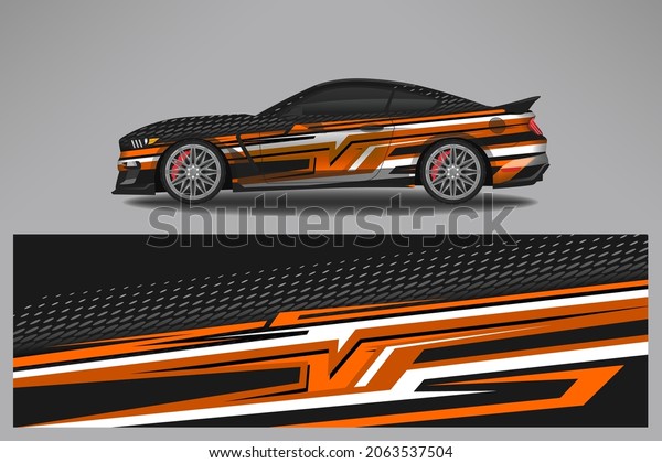 Wrap car vector design . Graphic abstract\
line racing background design for vehicle, race car, rally,\
adventure livery\
camouflage.