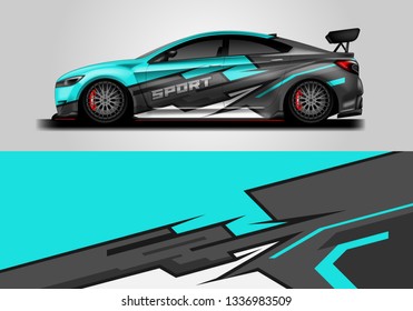 Wrap car vector , supercar, rally, drift . Graphic abstract stripe racing background