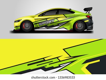 Wrap car vector , supercar, rally, drift . Graphic abstract stripe racing background