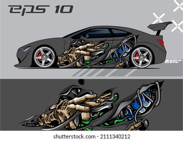 wrap cars gray vector luxuruy