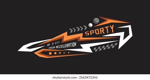 Wrap decal sticker racing sport vehicle template vector