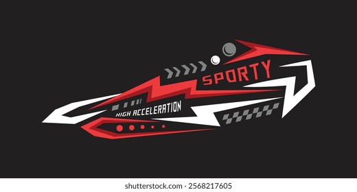 Wrap decal sticker racing sport vehicle template design