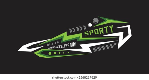 Wrap decal sticker racing sport vehicle template concept