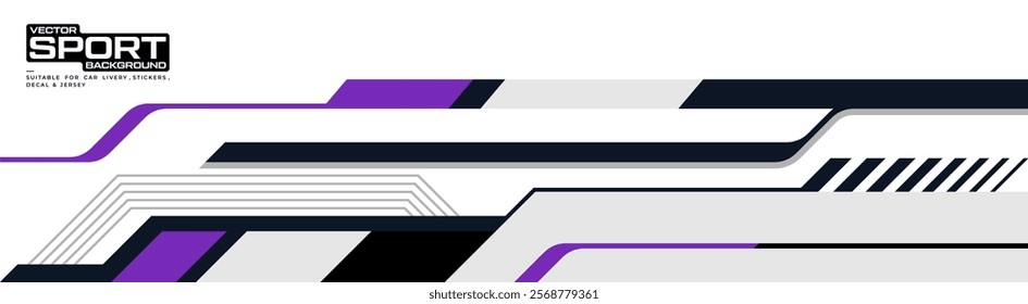 Wrap Design for Car. Sport stripes in cyberpunk style, racing vehicle stickers. Racing livery for tuning