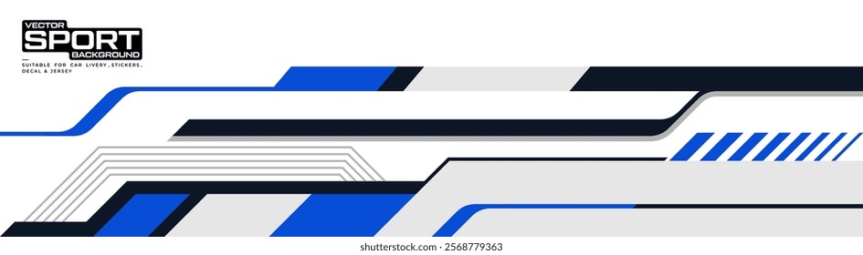 Wrap Design for Car. Sport stripes in cyberpunk style, racing vehicle stickers. Racing livery for tuning