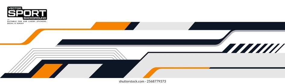 Wrap Design for Car. Sport stripes in cyberpunk style, racing vehicle stickers. Racing livery for tuning