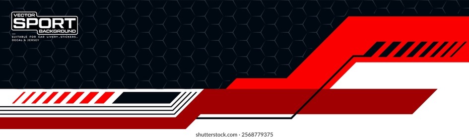 Wrap Design for Car. Sport stripes in cyberpunk style, racing vehicle stickers. Racing livery for tuning