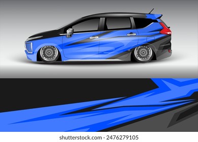 Wrap Design For Car vector. Sport stripes, car stickers. Racing stickers for tuning