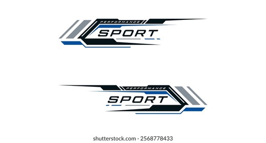 Wrap Design for Car Vector. Sport stripes, racing vehicle stickers. Racing stickers for tuning