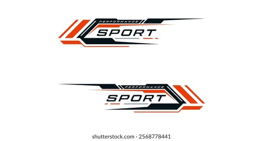 Wrap Design for Car Vector. Sport stripes, racing vehicle stickers. Racing stickers for tuning