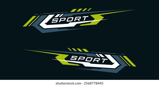 Wrap Design for Car Vector. Sport stripes, racing vehicle stickers. Racing stickers for tuning