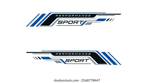 Wrap Design for Car Vector. Sport stripes, racing vehicle stickers. Racing stickers for tuning