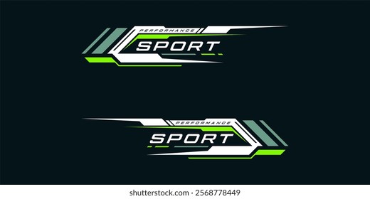 Wrap Design for Car Vector. Sport stripes, racing vehicle stickers. Racing stickers for tuning