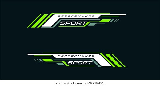 Wrap Design for Car Vector. Sport stripes, racing vehicle stickers. Racing stickers for tuning