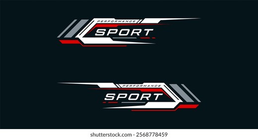 Wrap Design for Car Vector. Sport stripes, racing vehicle stickers. Racing stickers for tuning