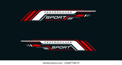 Wrap Design for Car Vector. Sport stripes, racing vehicle stickers. Racing stickers for tuning