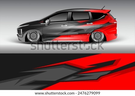 Wrap Design For Car vector. Sport stripes, car stickers. Racing stickers for tuning