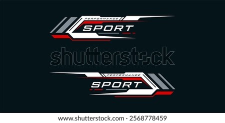 Wrap Design for Car Vector. Sport stripes, racing vehicle stickers. Racing stickers for tuning