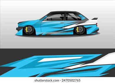Wrap Design For Car vector. Sports stripes, car stickers Racing stickers for tuning