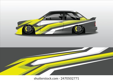 Wrap Design For Car vector. Sports stripes, car stickers Racing stickers for tuning