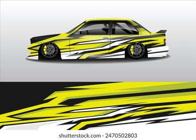 Wrap Design For Car vector. Sports stripes, car stickers Racing stickers for tuning