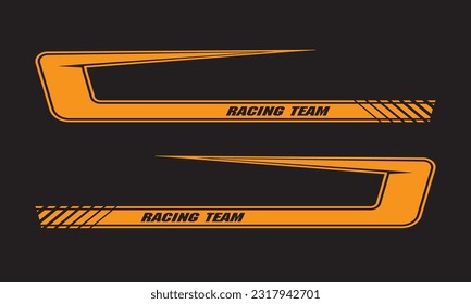 Wrap Design For Car vectors. Sports stripes, car stickers black color. Racing decals for tuning.