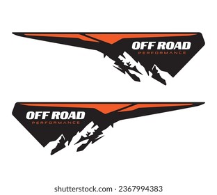 Wrap Design For Car vectors. Sports stripes, car stickers black color. Racing decals for tuning.