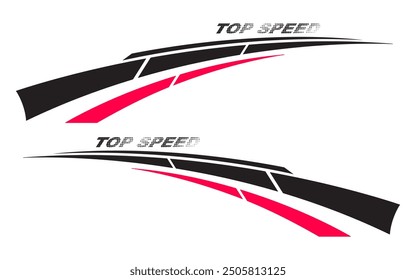 Wrap design for car vectors. sports stripes, car stickers. racing decals for tuning