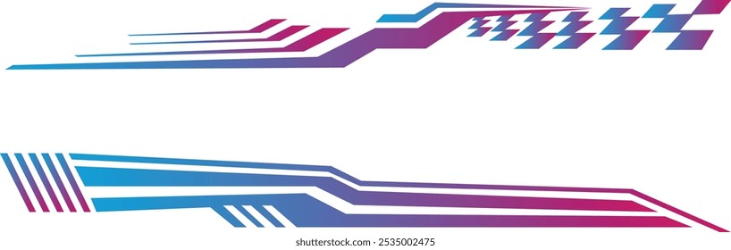 Wrap Design For Car vectors Sports stripes car stickers