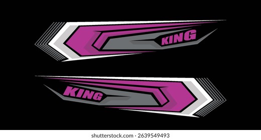 Wrap Design For Car vectors. Sports stripes, car stickers black color. Racing decals for tuning