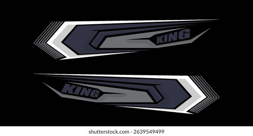 Wrap Design For Car vectors. Sports stripes, car stickers black color. Racing decals for tuning