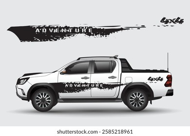 Wrap design for car vectors. car stickers stripes. mud splash abstract template.