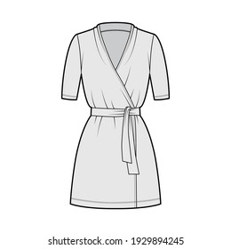 Dress Fashion Technical Drawings Vector Template Stock Vector (Royalty ...