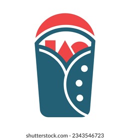 Wrap Glyph Two Color Icon For Personal And Commercial Use.
