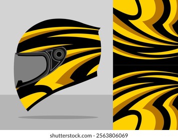 Wrap helmet design decal abstract background vector