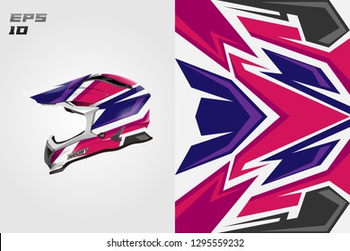 Wrap helmet designs vector . Livery helmet designs . Supermoto, Downhill, Motocross, Motorcycle.