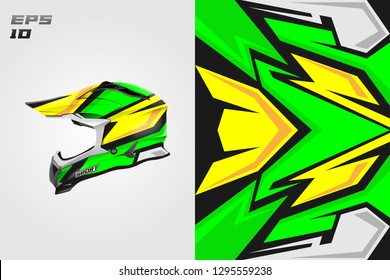 Wrap helmet designs vector . Livery helmet designs . Supermoto, Downhill, Motocross, Motorcycle.