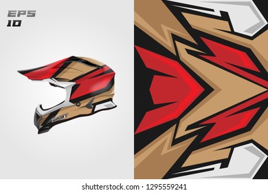 Wrap helmet designs vector . Livery helmet designs . Supermoto, Downhill, Motocross, Motorcycle.