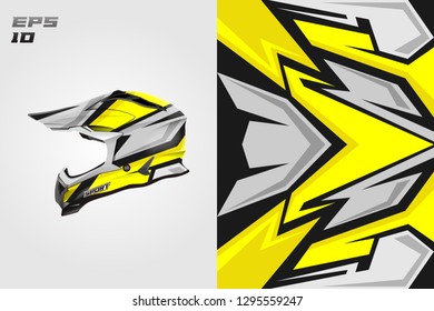 Wrap helmet designs vector . Livery helmet designs . Supermoto, Downhill, Motocross, Motorcycle.