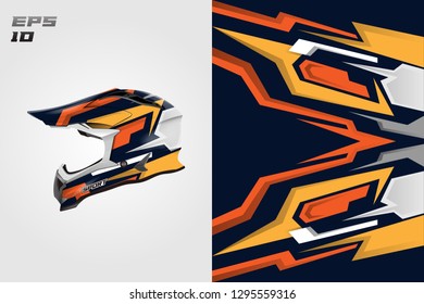 Wrap helmet designs vector . Livery helmet designs . Supermoto, Downhill, Motocross, Motorcycle.
