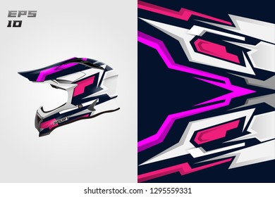 Wrap helmet designs vector . Livery helmet designs . Supermoto, Downhill, Motocross, Motorcycle.