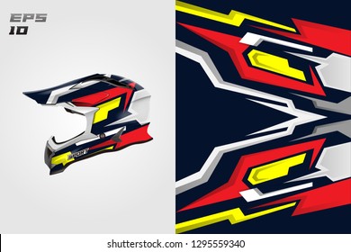 Wrap helmet designs vector . Livery helmet designs . Supermoto, Downhill, Motocross, Motorcycle.