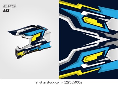 Wrap helmet designs vector . Livery helmet designs . Supermoto, Downhill, Motocross, Motorcycle.