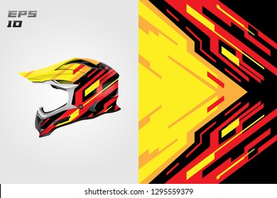 Wrap helmet designs vector . Livery helmet designs . Supermoto, Downhill, Motocross, Motorcycle.