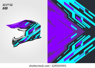 Wrap helmet designs vector . Livery helmet designs . Supermoto, Downhill, Motocross, Motorcycle.