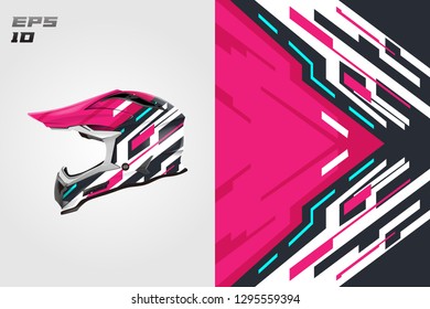 Wrap helmet designs vector . Livery helmet designs . Supermoto, Downhill, Motocross, Motorcycle.